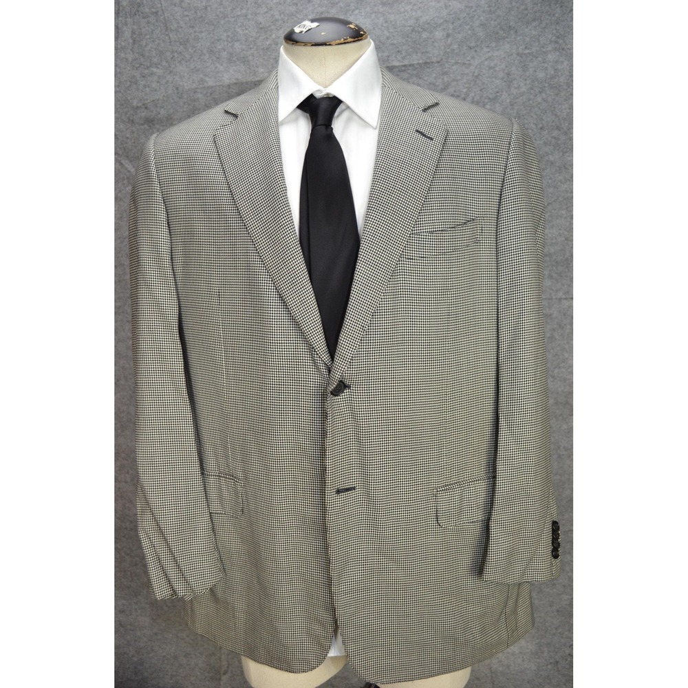 Ermenegildo Zegna Blazer Mens 44 Houndstooth Wool 15milmil15‎ Italy Sport Coat - Picture 2 of 16